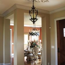 Beautiful custom colored walls in this Brentwood customer’s entry and dining room with ceiling designs